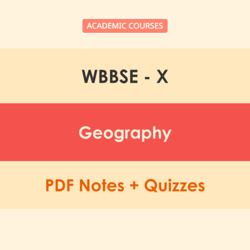wbbse 10 geography WBBSE 10 Geography Solutions PDF