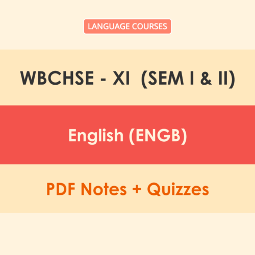 WBCHSE 11 (Sem - I & II) English (ENGB) Solutions PDF